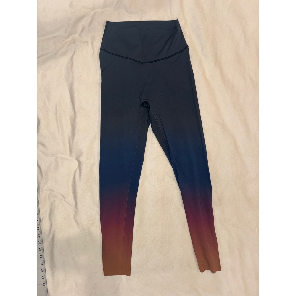 VSX Sport Ombre Gradient High Waisted Leggings Blue Orange Size M Yoga Gym